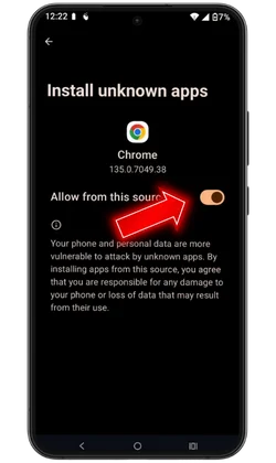 Adjust security settings