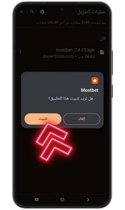الخطوة 5: تثبيت ملف APK: