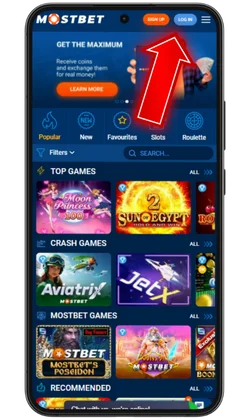 Launch Mostbet