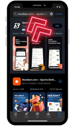 Step 2: Search for Mostbet
