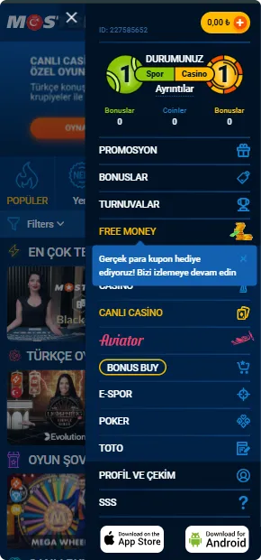 Mostbet uygulaması üzerinden para yatırma